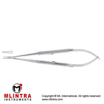 Micro Needle Holder Straight - With Lock Stainless Steel, 18.5 cm - 7 1/4"